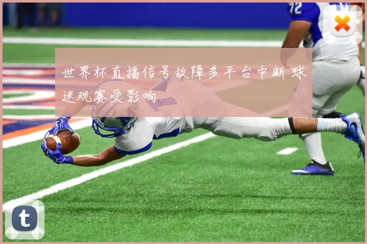 世界杯直播信号故障多平台中断 球迷观赛受影响